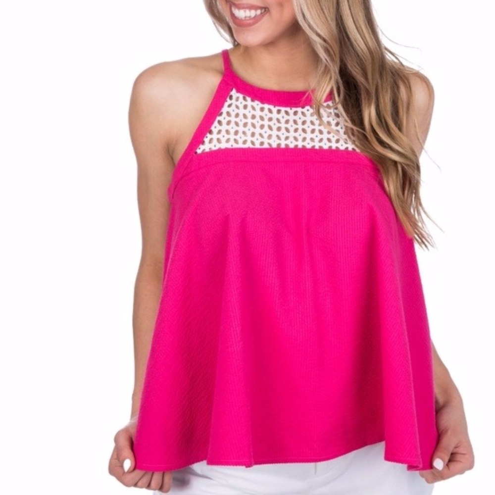 Lauren James Cassidy Swing Tank (Raspberry) Size S